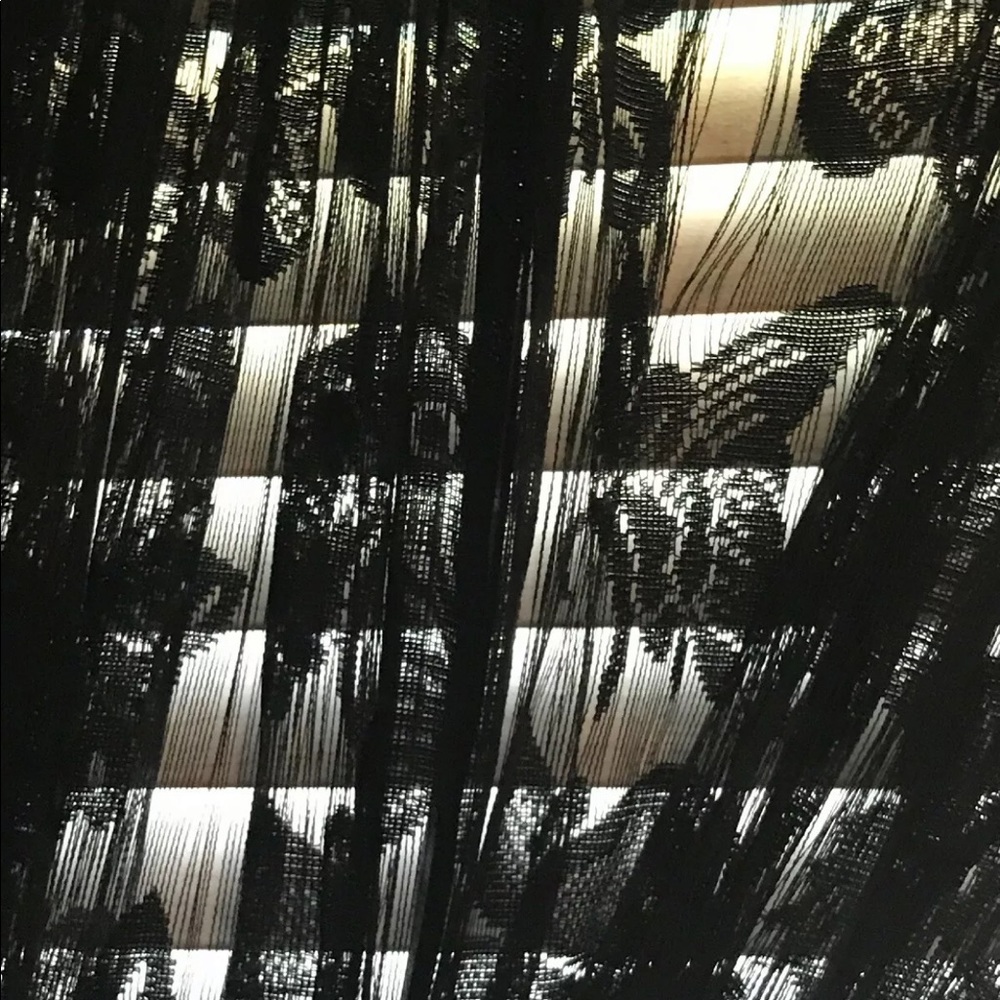 Black Butterfly Curtains Sheer Thread Single Panel - Picture 4 of 5